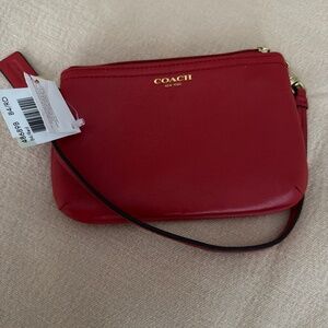 COACH small leather wristlet